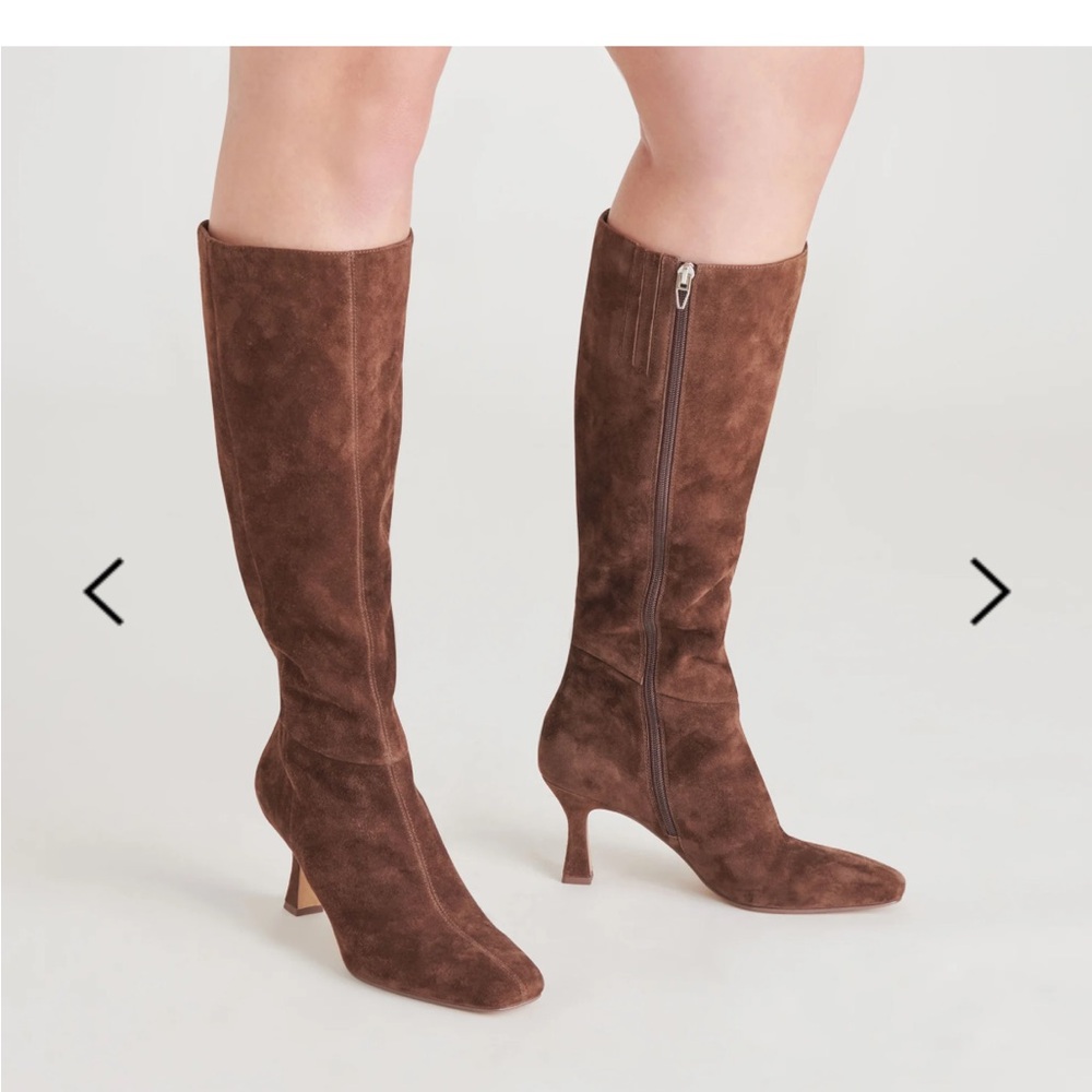 Dolce Vita Brown Suede Heeled Boots